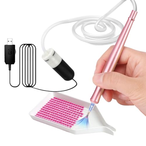 Gmokluytw Elektrischer Strass Malstift | Vakuum Strassstein Elektrischer Punktstift,Automatischer Applikator Mit Perlenadsorption Für Bastelprojekte Und Schmuckherstellung von Gmokluytw