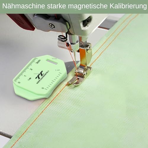 Magnetisches Maßband Nähmaschine – Starker Stoffnahtführer Mit Skala | Multifunktionales Werkzeug Für Quilten, Säumen, Schneiderei | ABS Magnetisches Nähzubehör Für Heimwerkstatt von Gmokluytw