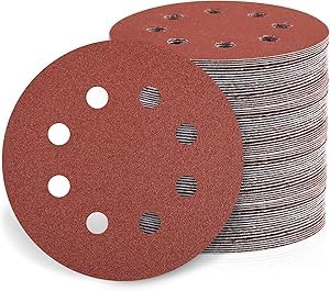 115mm Schleifscheiben 60 Körnung, 30 Stück Schleifpapier 115mm Klett Scheiben für Exzenterschleifer(8 Loch) von Gmozkrn