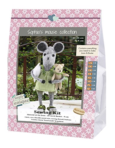 Go Handmade 1 Joan und Buster Nähset, Baumwolle, grau/beige/grün, 16 x 7 x 22 cm Go Handmade 1 Joan und Buster Nähset, Baumwolle, grau/beige/grün, 16 x 7 x 22 cm von Go Handmade