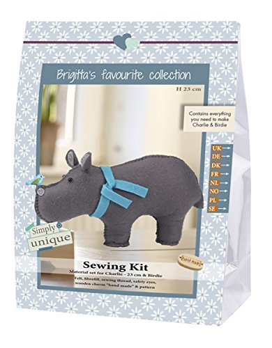 Go Handmade Hippo, 1 Charlie und Birdie Nähset, Baumwolle, braun/blau, 16 x 7 x 22 cm Go Handmade Hippo, 1 Charlie und Birdie Nähset, Baumwolle, braun/blau, 16 x 7 x 22 cm von Go Handmade