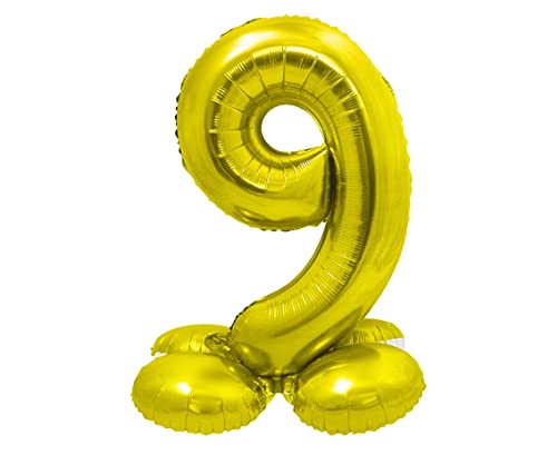 GoDan Folienballon Smart, Stehnummer 9, Gold, 72 cm GoDan Folienballon Smart, Stehnummer 9, Gold, 72 cm von GoDan