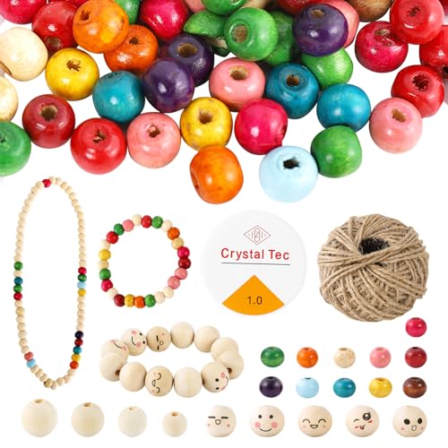 GoGou Perlen für Armbänder 500 Holzperlen Armbänder Selber Machen Perlen Set für DIY Schmuckherstellung Halsketten GoGou Perlen für Armbänder 500 Holzperlen Armbänder Selber Machen Perlen Set für DIY Schmuckherstellung Halsketten von GoGou