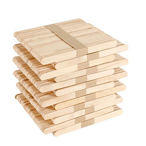 GoMaihe 600 Stück Eisstiele aus Holz zum Basteln, Eisstäbchen holzstäbchen, Umrühren Holzstiele, Stäbchen, Holzspatel Holzspachtel DIY Handwerk von GoMaihe
