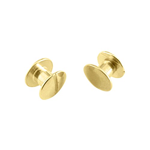 Gobrecht & Ulrich 25 Buchschrauben vermessingt (Höhe: 10 mm, Ø Kopf: 10 mm, Ø Schaft: 5 mm) von Gobrecht & Ulrich