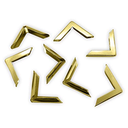 Gobrecht & Ulrich 40 Stück - Buchecken/Buchbeschläge aus Metall (vermessingt/Gold, 22 x 22 x 3,5 mm) von Gobrecht & Ulrich