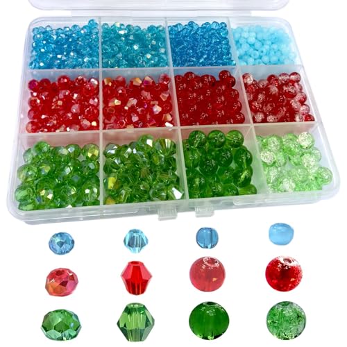 Gocelyn 1000 Stück flache Rondelle facettierte Doppelkegel runde rissige lose Glasperlen 4/6/8 mm blau rot grün Perlen für DIY Handwerk Geschenke Armbänder Halskette Anhänger Herstellung Zubehör Gocelyn 1000 Stück flache Rondelle facettierte Doppelkegel runde rissige lose Glasperlen 4/6/8 mm blau rot grün Perlen für DIY Handwerk Geschenke Armbänder Halskette Anhänger Herstellung Zubehör von Gocelyn