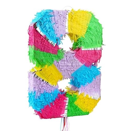 Pinata Zahl 8 bunt pastell von Godan