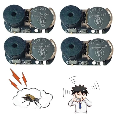 4 Pack New 20 Sounds Annoyatron Noise Maker Prank, Prank Noise Maker Hidden, Beeping Several Months, Office Pranks for Coworkers, Devices to Annoy Neighbors, Funny Office Pranks for Adults (Black) von GodbTG