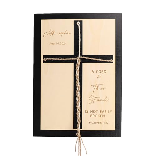 Dreisträngige Kordel-Hochzeits-Einheitsschild, Eine Kordel aus Drei Strängen, Hochzeitszeremonie-Schild, personalisierter Familien-Hochzeitszeremonie-Einheitsrahmen für Hochzeit, Eltern, Paar Dreisträngige Kordel-Hochzeits-Einheitsschild, Eine Kordel aus Drei Strängen, Hochzeitszeremonie-Schild, personalisierter Familien-Hochzeitszeremonie-Einheitsrahmen für Hochzeit, Eltern, Paar von Godchoices