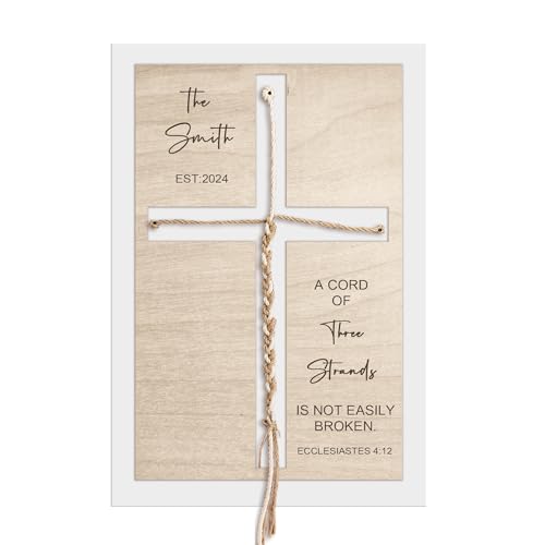 Dreisträngige Kordel-Hochzeits-Einheitsschild, Eine Kordel aus Drei Strängen, Hochzeitszeremonie-Schild, personalisierter Familien-Hochzeitszeremonie-Einheitsrahmen für Hochzeit, Eltern, Paar Dreisträngige Kordel-Hochzeits-Einheitsschild, Eine Kordel aus Drei Strängen, Hochzeitszeremonie-Schild, personalisierter Familien-Hochzeitszeremonie-Einheitsrahmen für Hochzeit, Eltern, Paar von Godchoices