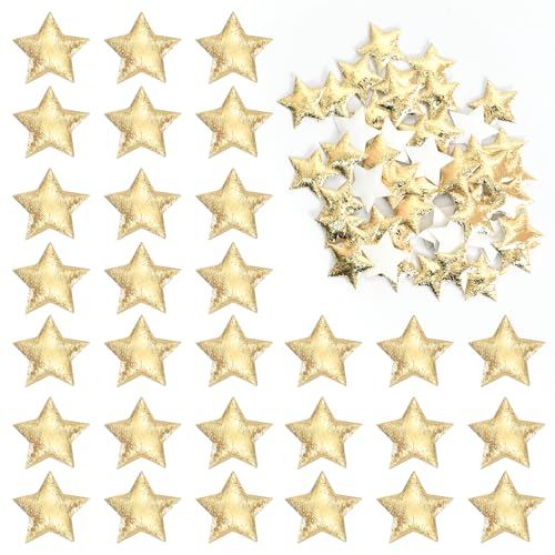 100er Pack Sterne, Sterne Deko Gold Star Sequins, Streudeko Sterne Glitter Fabric Star Confetti FüR Diy Dekorationen, Partys, Geburtstage, Festivals (Gold, 1,5 Cm) von Godneei
