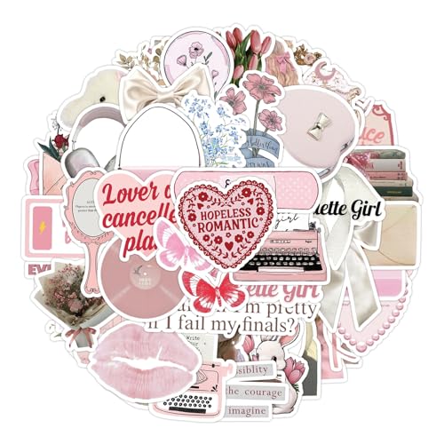 100er-Packung Sticker, Sticker MäDchen Rosa, Wasserfeste Pvc-Aufkleber (4–6 Cm) von Godneei