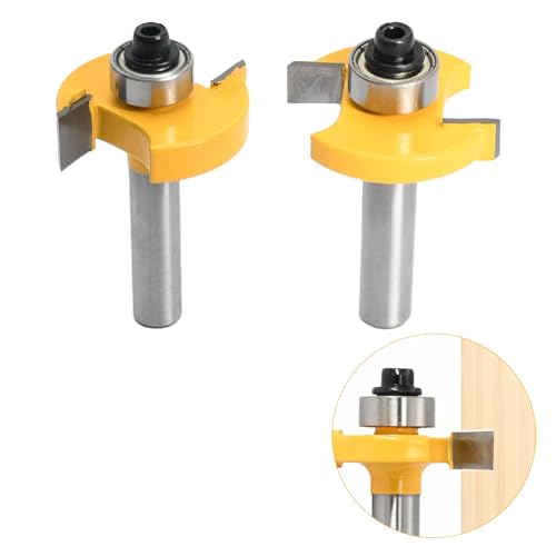 2 StüCk OberfräSe ZubehöR 8-Mm-Griff 6,35 Mm/9,52 Mm SchnitthöHe FräSer FüR OberfräSe Mit Kugellager NutfräSer FüR Kiefer, Eiche, Mdf, Spanplatten 2 StüCk OberfräSe ZubehöR 8-Mm-Griff 6,35 Mm/9,52 Mm SchnitthöHe FräSer FüR OberfräSe Mit Kugellager NutfräSer FüR Kiefer, Eiche, Mdf, Spanplatten von Godneei