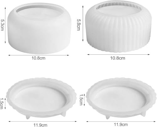 2 Stück Gießformen Silikon, Silikonform Langlebig, Giessformen Silikon Mit Gestreifter, Glänzender Oberfläche, Perfekt FüR Selbstgemachte Kerzenhalter, Blumentöpfe, Aufbewahrung, Heimdekoration 2 Stück Gießformen Silikon, Silikonform Langlebig, Giessformen Silikon Mit Gestreifter, Glänzender Oberfläche, Perfekt FüR Selbstgemachte Kerzenhalter, Blumentöpfe, Aufbewahrung, Heimdekoration von Godneei