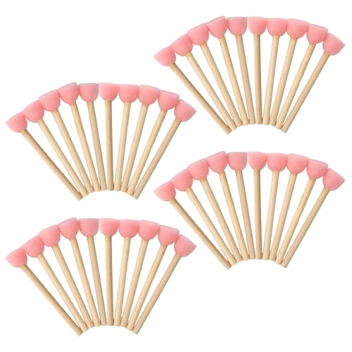 40-Teiliges Set Schwammpinsel, Steckschwamm Rund Schwammpinsel Mit Holzgriff, Schaumstoffpinsel Malschwamm, Ideal FüR Kinder Und Erwachsene 40-Teiliges Set Schwammpinsel, Steckschwamm Rund Schwammpinsel Mit Holzgriff, Schaumstoffpinsel Malschwamm, Ideal FüR Kinder Und Erwachsene von Godneei