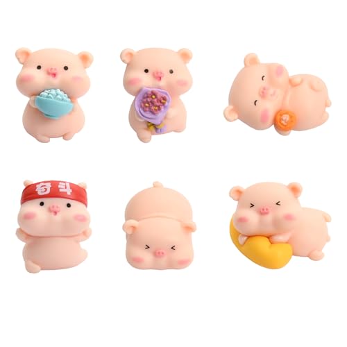 6 Stück Glücksschweinchen Silvester, Glücksschwein Deko, Rosa Glücksschweinchen, Gastgeschenke Weihnachten, Glücksschweinchen Mini, Glücksbringer Neujahr 6 Stück Glücksschweinchen Silvester, Glücksschwein Deko, Rosa Glücksschweinchen, Gastgeschenke Weihnachten, Glücksschweinchen Mini, Glücksbringer Neujahr von Godneei