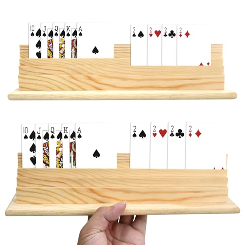 Godneei 2 Stück Kartenhalter Kinder, Kartenhalter Holz, Spielkartenhalter, Fester Kartenständer, Kartenhalter Spielkarten für Senioren Erwachsene und Kinder Godneei 2 Stück Kartenhalter Kinder, Kartenhalter Holz, Spielkartenhalter, Fester Kartenständer, Kartenhalter Spielkarten für Senioren Erwachsene und Kinder von Godneei