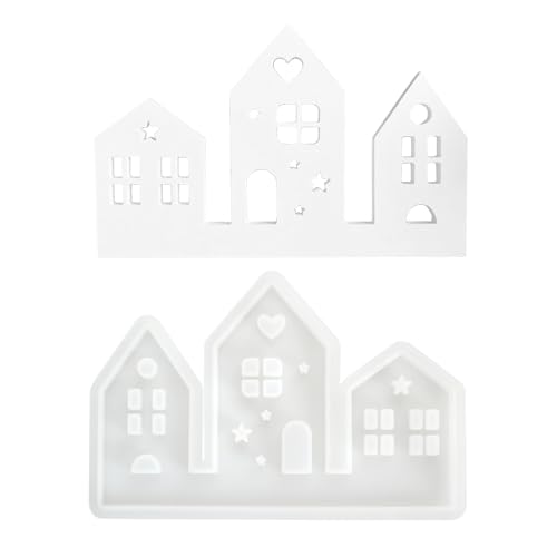 Godneei Silikonformen Gießformen Häuser, Silikonformen Haus für Gips Gießen, Ostern und Weihnachten, Wiederverwendbare Silikonform für Kerzen, Harz und Seife Godneei Silikonformen Gießformen Häuser, Silikonformen Haus für Gips Gießen, Ostern und Weihnachten, Wiederverwendbare Silikonform für Kerzen, Harz und Seife von Godneei