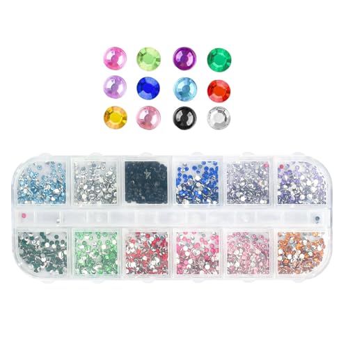 Godneei Strasssteine Selbstklebend, Glitzersteine Nägel für Nageldesign Zubehör, 4800 2 mm Stück Nagel Steine zum Kleben, 12 Farben Hotfix Strasssteine Set für Nail Charms und Basteln Godneei Strasssteine Selbstklebend, Glitzersteine Nägel für Nageldesign Zubehör, 4800 2 mm Stück Nagel Steine zum Kleben, 12 Farben Hotfix Strasssteine Set für Nail Charms und Basteln von Godneei