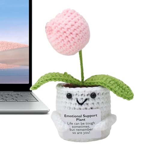 Godpqiui Emotionale Unterstützung Häkelpflanzenblume, emotionaler Stützpflanzentopf | Strickpuppe positiver Karte,Emotionale Unterstützung handgefertigter Häkelblume, geeignet für Zuhause, Godpqiui Emotionale Unterstützung Häkelpflanzenblume, emotionaler Stützpflanzentopf | Strickpuppe positiver Karte,Emotionale Unterstützung handgefertigter Häkelblume, geeignet für Zuhause, von Godpqiui