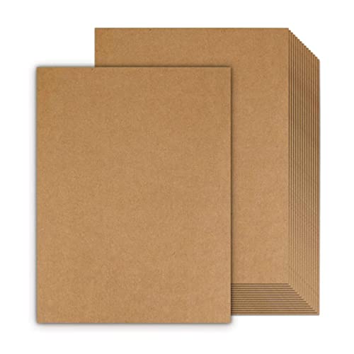 100 Blatt Kraftpapier A4 brauner Karton, Goefun 230g/m² Papier für Einladungen, Speisekarten, Bastelarbeiten, DIY Karten von Goefun