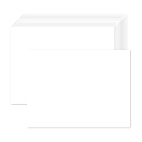 Goefun 100 Stück weißer blanko Karton 12,7 x 17,8 cm dickes Papier, 36,3 kg flaches Karten, Druckerpapier für Einladungen, Postkarten, Fotopapier, DIY-Kartenherstellung Goefun 100 Stück weißer blanko Karton 12,7 x 17,8 cm dickes Papier, 36,3 kg flaches Karten, Druckerpapier für Einladungen, Postkarten, Fotopapier, DIY-Kartenherstellung von Goefun