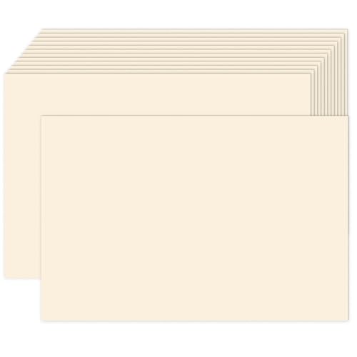 Goefun Karteikarten, unliniert, 10 x 15 cm, elfenbeinfarben, 36,3 kg, schwerer, cremefarbener Karton, unliniert, für Einladungen, Postkarten, Fotopapier, Rezeptkarten, 100 Stück von Goefun