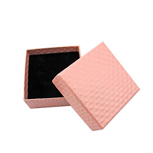 Gofeibao Kleine Schachteln Schachtel Quadratische Schmuckschatulle Quadratische Ringbox Multifunktions-Halskette Box Ohrring Veranstalter Großer Ohrringkasten pink von Gofeibao
