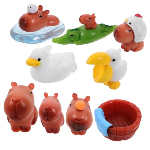 10Stücke Teiliges Miniatur Tierfiguren aus Harz Niedliche Capybara Statuen für Mikrolandschaften und Tischdekoration Geschenkidee für 10Stücke Teiliges Miniatur Tierfiguren aus Harz Niedliche Capybara Statuen für Mikrolandschaften und Tischdekoration Geschenkidee für von Gogogmee