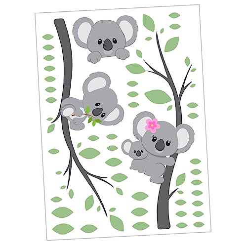 Gogogmee 1 Blatt Selbstklebende Wandsticker mit Cartoon Tiermotiven Wiederverwendbare Dekoration für Wohnzimmer und Schlafzimmer Einfache Anwendung und Raumgestaltung von Gogogmee