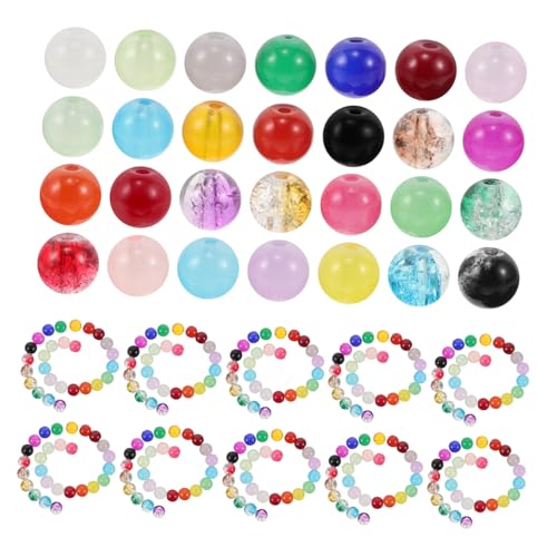 Gogogmee 1 Box Freundschaftsarmband Perlen Schmuck Bunte Glasperlen Verschiedene Glasperlen Glitzerperlen DIY Bastelperlen Perlenzubehör DIY Armbandzubehör Perlenkettenzubehör von Gogogmee