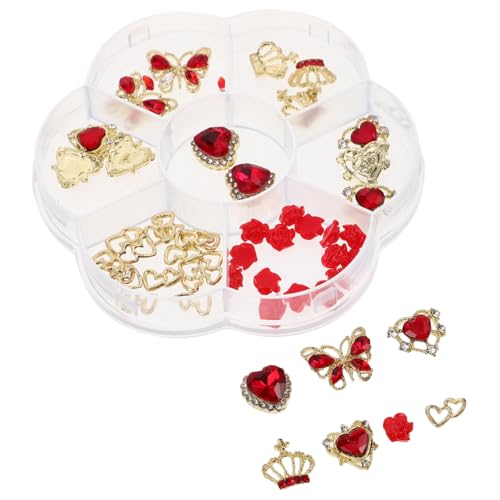 Gogogmee 1 Box Nail Art Zubehör Strass Herz Schmetterling Nagel Charms Herz Strasssteine Für Nägel Flatback Nagel Charms Krone Verzierungen Rot Zum Bohren Gogogmee 1 Box Nail Art Zubehör Strass Herz Schmetterling Nagel Charms Herz Strasssteine Für Nägel Flatback Nagel Charms Krone Verzierungen Rot Zum Bohren von Gogogmee