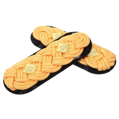 Gogogmee 1 Paar Goldene Schulterepauletten Schulterabzeichen für Anzüge und Schulterdekorationen für Formelle Anlässe Hochwertige Kleidung Accessoires von Gogogmee