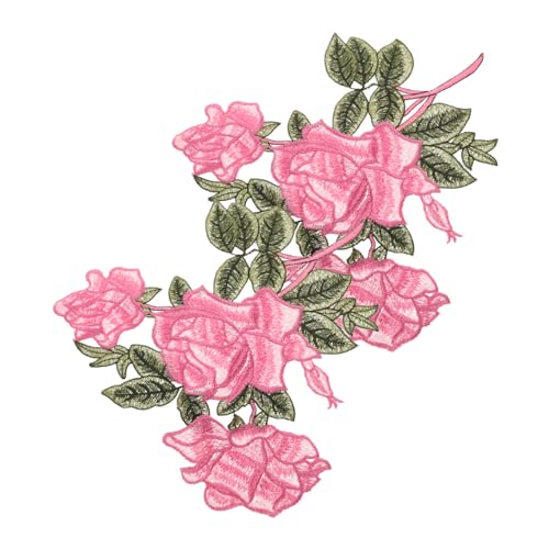 Gogogmee 1 Paar Stickerei-Reparatur-Stickerei Aufnäher Nähen Flicken für Kleidung Rosa Stich Blumen für Kleidung annähen Naht Aufnäher Stoffpatch aufnähen Blumenbeete Polyester Rosy Gogogmee 1 Paar Stickerei-Reparatur-Stickerei Aufnäher Nähen Flicken für Kleidung Rosa Stich Blumen für Kleidung annähen Naht Aufnäher Stoffpatch aufnähen Blumenbeete Polyester Rosy von Gogogmee