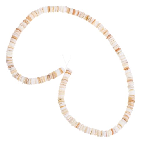 Gogogmee 1 Rolle Natürliche Flachscheibenperlen Süßwasser Perlenschalen für DIY Armbänder und Glänzende und Haltbare Schmuckzubehörteile Vielseitige Bastelmaterialien von Gogogmee