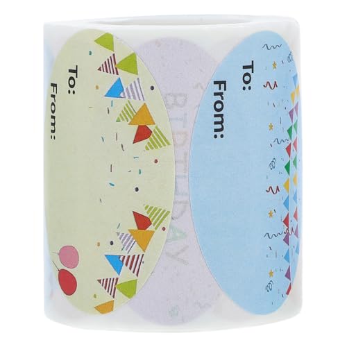 Gogogmee 1 Rolle Runde Aufkleber Happy Birthday mit Niedlichen Klebeetiketten für Kindergeburtstagsfeiern Vielseitige Verwendung für Einladungen und Dekorationen Gogogmee 1 Rolle Runde Aufkleber Happy Birthday mit Niedlichen Klebeetiketten für Kindergeburtstagsfeiern Vielseitige Verwendung für Einladungen und Dekorationen von Gogogmee