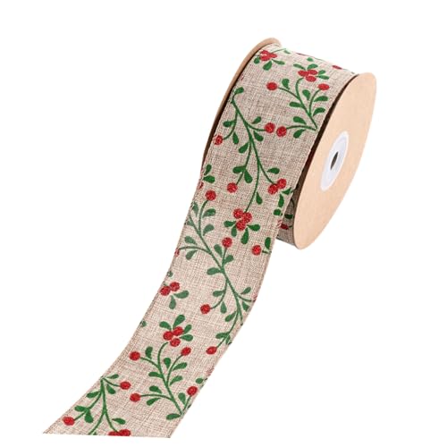Gogogmee 1 Rolle Weihnachtsband Sackleinenband Mit Verdrahtetem Rand Jute-spitzenband Weihnachtliche Stoffbänder Weihnachtsfeiertagsband Baumbandgirlande Satinbänder Glitzerband Schleife Gogogmee 1 Rolle Weihnachtsband Sackleinenband Mit Verdrahtetem Rand Jute-spitzenband Weihnachtliche Stoffbänder Weihnachtsfeiertagsband Baumbandgirlande Satinbänder Glitzerband Schleife von Gogogmee