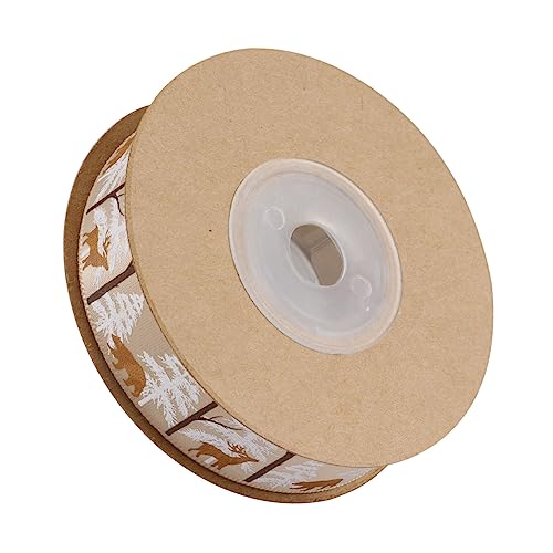 Gogogmee 1 Rolle Weihnachtsdesign Band mit Tiermotiven Dekoratives Geschenkband für DIY Verpackungen und Festlichkeiten Reh Bär von Gogogmee