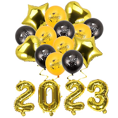 Gogogmee 1 Satz Abschlussdekorationen Luftballons Goldene Folienballons und Stern Sowie Herzballons für Abschlussfeier im Klassenzimmer Leicht und Wiederverwendbar Kreative Partydeko Gogogmee 1 Satz Abschlussdekorationen Luftballons Goldene Folienballons und Stern Sowie Herzballons für Abschlussfeier im Klassenzimmer Leicht und Wiederverwendbar Kreative Partydeko von Gogogmee