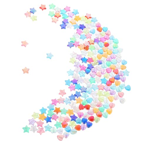 Gogogmee 1 Satz Acrylperlen Herz und Sternperlen für Diy Schmuck Bastelperlen zur Herstellung von Armbändern und Anhängern für Bastelprojekte von Gogogmee