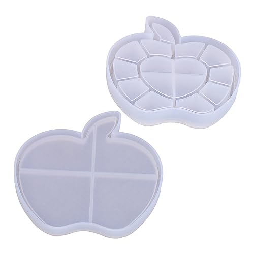 Gogogmee 1 Satz DIY Silikonform Set Apfel Kreative Aufbewahrungsbox mit Deckel für Schmuck und Bastelprojekte Einfach zu Reinigen Handhaben für Individuelles Design von Gogogmee