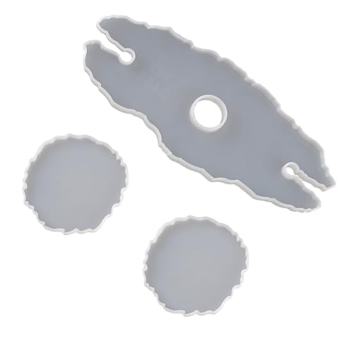 Gogogmee 1 Satz DIY Silikonform für Kristall Untersetzer und Weinhalter Unregelmäßige Epoxidharz Gießform für und Becherhalter für Heimdekoration von Gogogmee