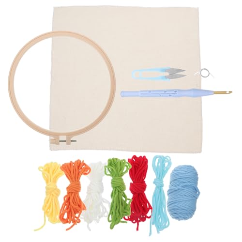 Gogogmee 1 Satz DIY Stanznadel Stickerei Set Runde Basis mit Bunten Scheren und Zubehör für Handwerk und Kunst Kleine Regenbogen Gogogmee 1 Satz DIY Stanznadel Stickerei Set Runde Basis mit Bunten Scheren und Zubehör für Handwerk und Kunst Kleine Regenbogen von Gogogmee