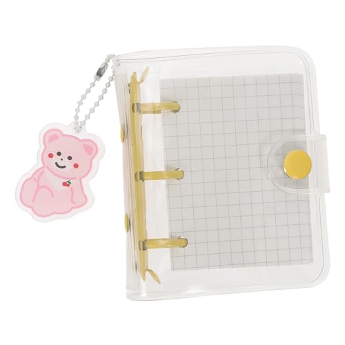 Gogogmee 1 Satz Mini Transparent Ring Binder Diy Notebook mit Handliches Notizbuch für Scrapbooking Reisen und Büro Praktische Aufbewahrungstasche Anhänger Teiliges von Gogogmee