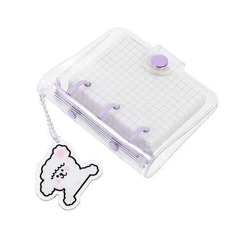 Gogogmee 1 Satz Mini Transparenter Ring Binder mit Notizblock Teiliges für Lose für Scrapbooking und Notizen aus Hochwertigem und Farbenfrohes Design von Gogogmee