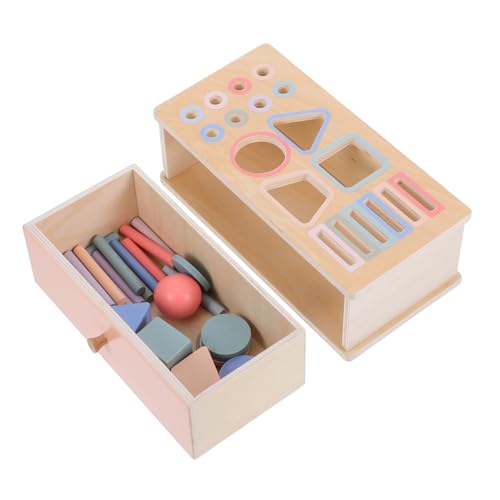 Gogogmee 1 Satz Montessori Sortierbox aus Holz Farben und Formen Matching für Kleinkinder Jahre Motorischen Fähigkeiten und Kognitiven Entwicklung von Gogogmee