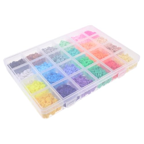Gogogmee 1 Schachtel Bunte Polymer Clay Perlen Farben Weiche Verschleißfeste DIY Schmuckperlen für Armbänder Vielseitige Spacer Beads zum Auffädeln und Kreative Bastelprojekte von Gogogmee