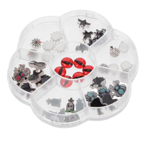 Gogogmee 1 Schachtel Halloween Nail Charms mit Süßen Resin-designs Wie Gespenster Spinnen und Fledermäusen Mini Nail Charms für Diy-maniküre und Festliche Nagelkunst zum Halloween-kostüm von Gogogmee