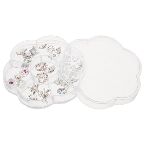 Gogogmee 1 Schachtel Nagel Charms aus Legierung Herz Schleife Krone Design Glänzende Nagelkunst Dekorationen für Valentinstag Hochzeit Nail Art Schmuck Vielseitige Maniküre Accessoires für von Gogogmee